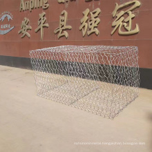 2m x 1m x 1m standard galvanized hexagonal mesh gabion basket sizes/ 250g/m2 zinc galvanized gabion box